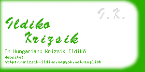 ildiko krizsik business card
